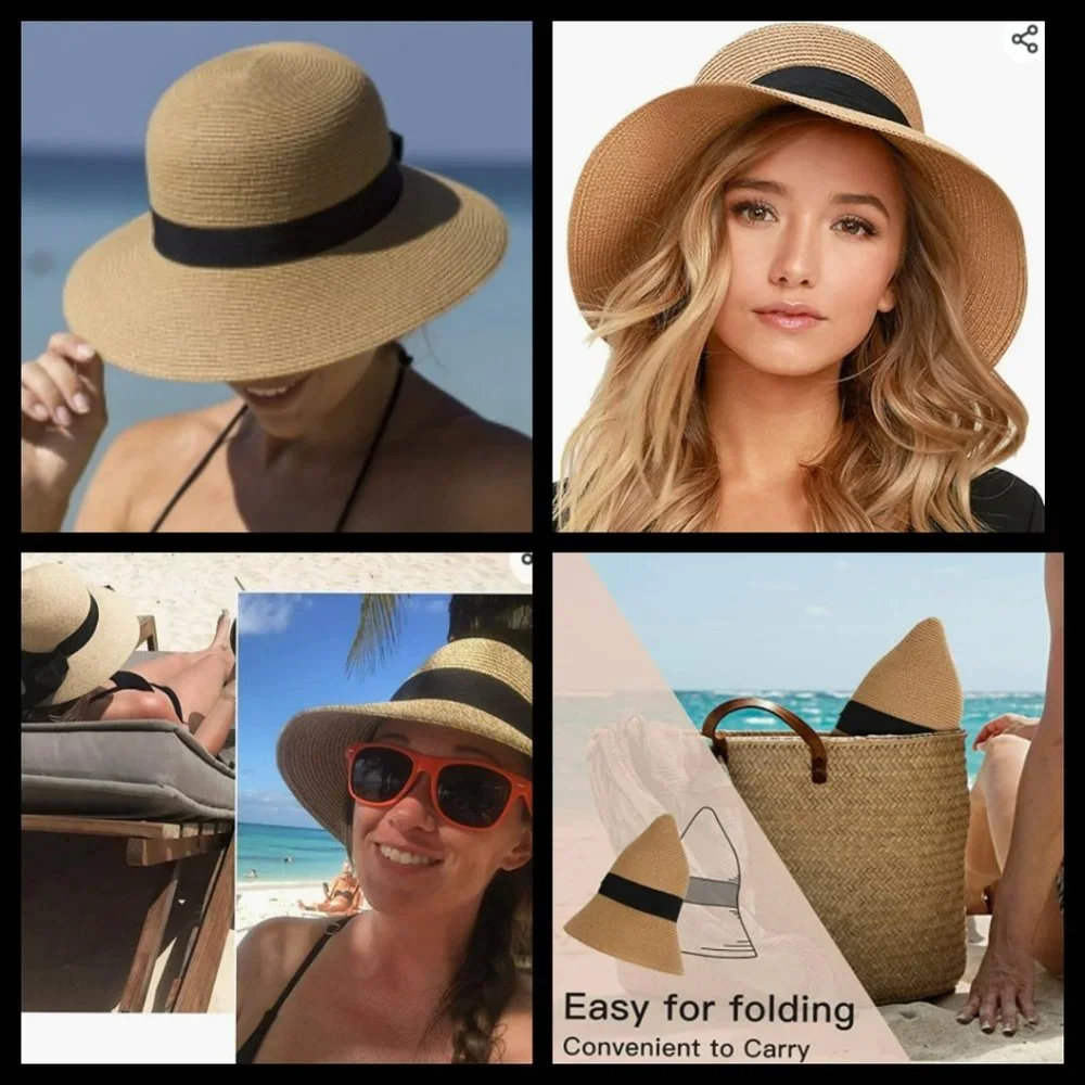 Furtalk Foldable Straw Hat